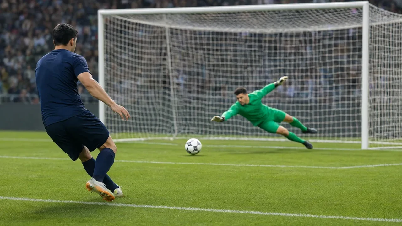 Football law illustration for law-14-the-penalty-kick